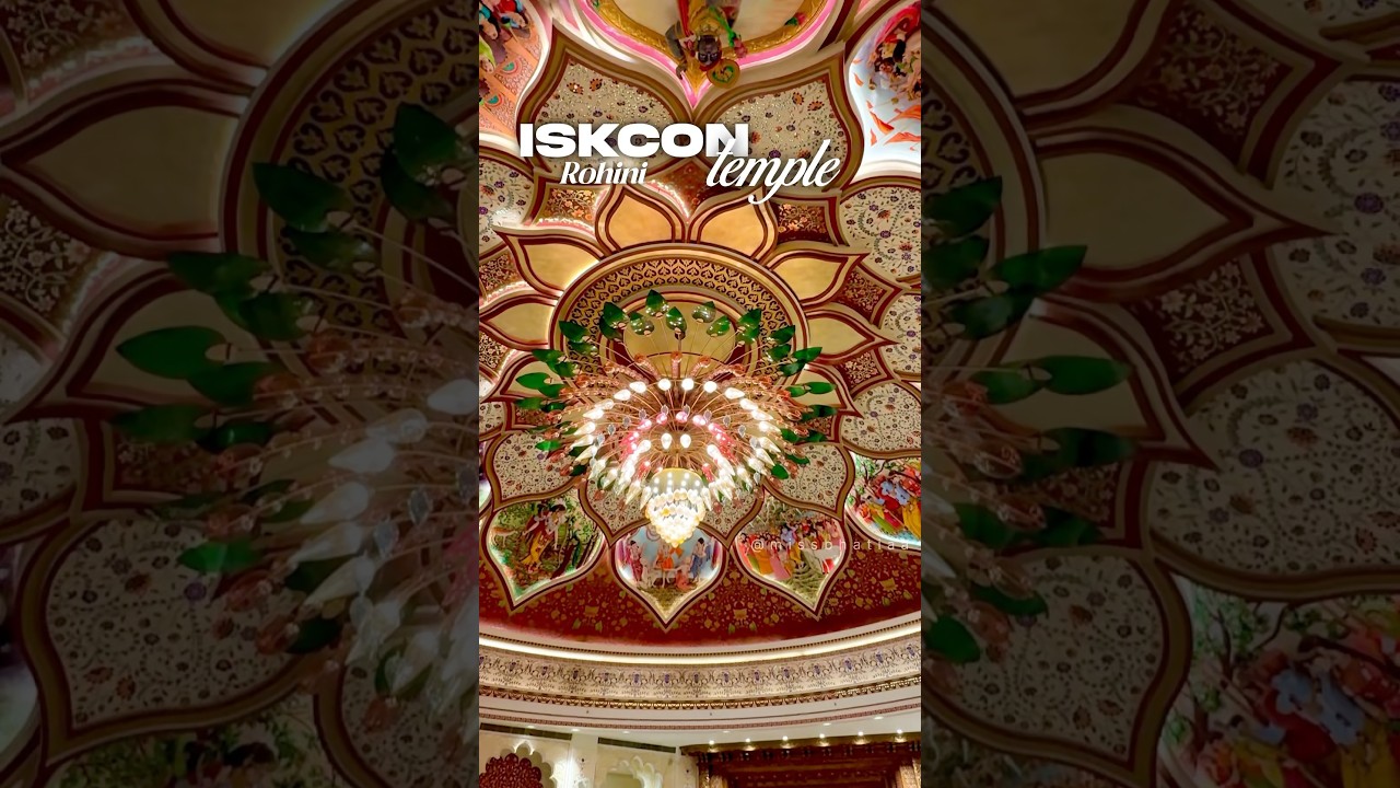 Dilli ka naya ISKCON Mandir✨ #thingstodoindelhi #iskcon #delhi #rohini