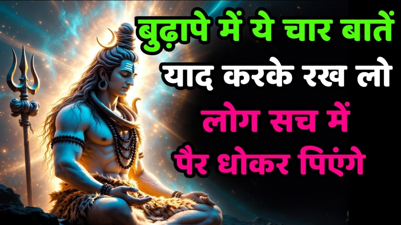 बुढ़ापे में ये चार बातें याद करके रख लो लोग सच में पैर धोकर पिएंगे
