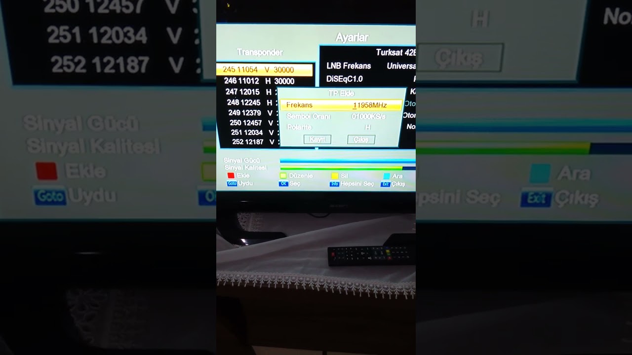 TRT 1 sinyal yok sorunun çözümü güncel frekans ayarları