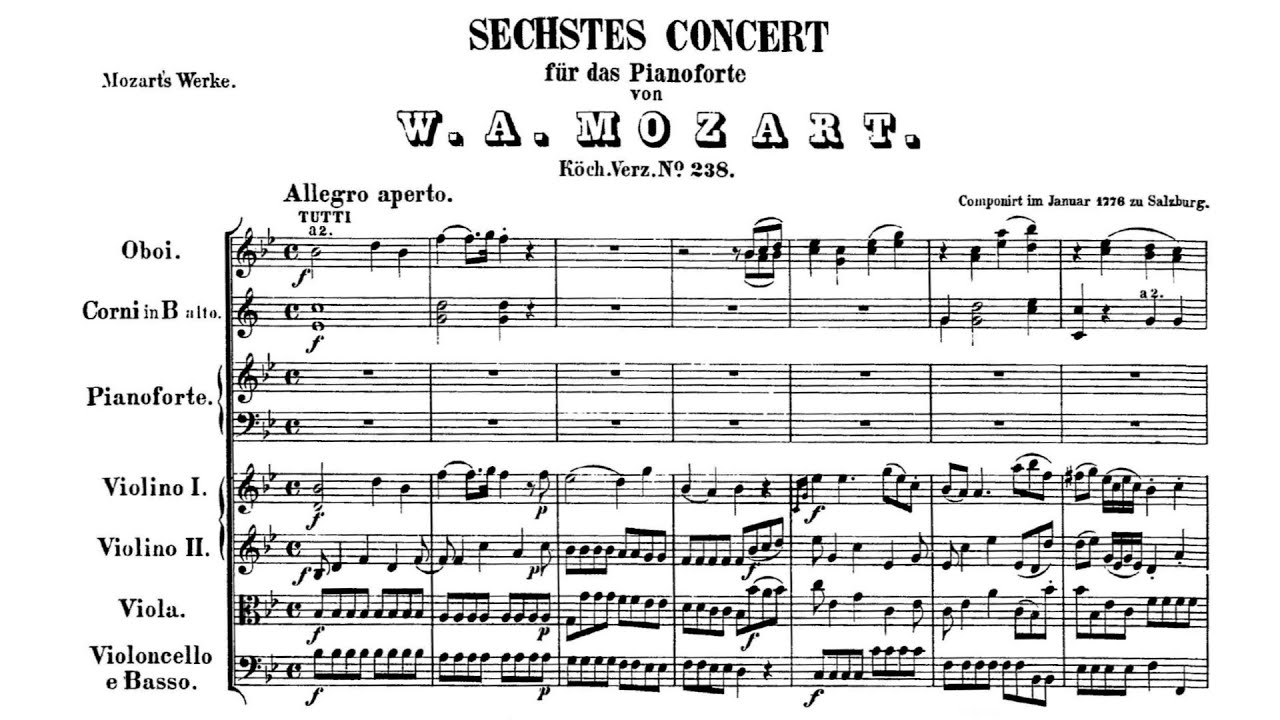 Mozart: Piano Concerto No. 6 in B♭ major, K.238 [Uchida/Tate]