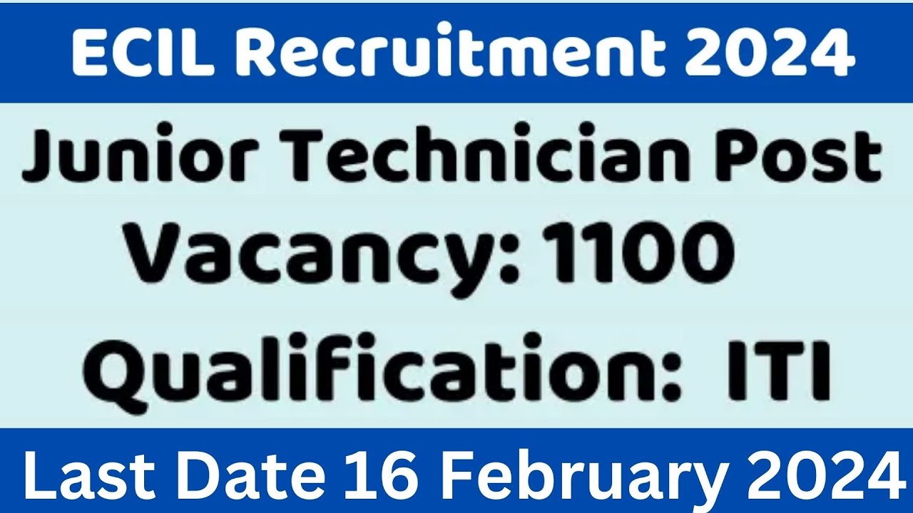 ECIL Junior Technician Online Form 2024 Kaise Bhare | How to Fill ECIL Junior Online Form 2024 |