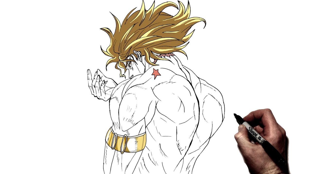 How To Draw Dio (Back) | Step By Step | JoJo's Bizarre Adventure
