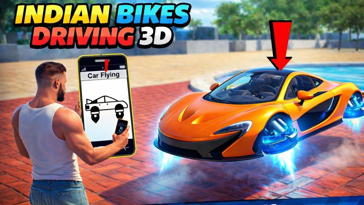 Indian Bikes Driving 3D New Flying Car Feature 😱| Secret Car Flying Trick in Indian Bikes Driving 3D