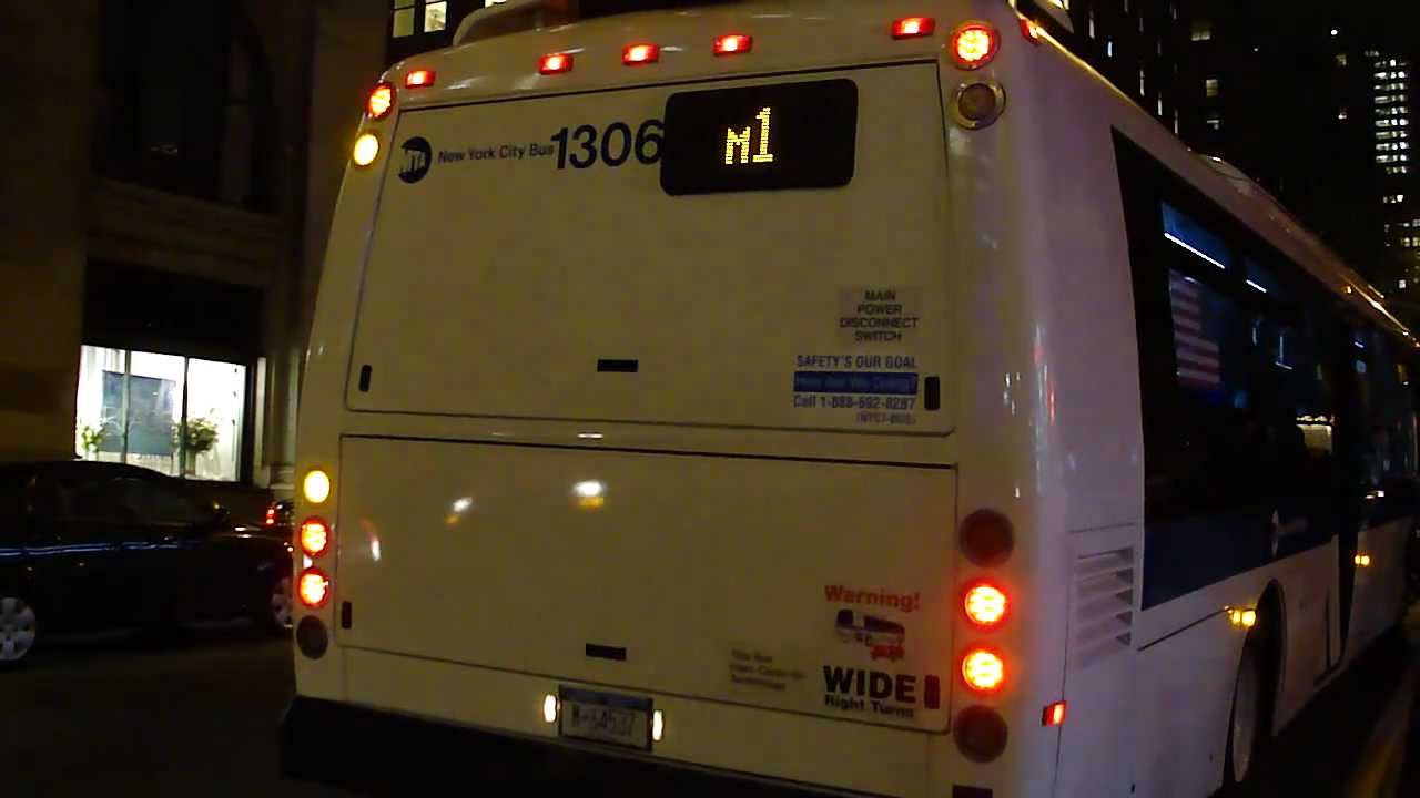 The New Breed! : MTA New York City Bus 2010 Designline Eco-Saver IV Hybrid 1306 On The M1