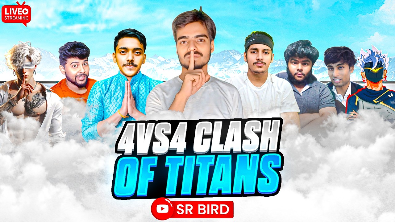 1v4 championship SRB players ft. Romeo nyro Kumar Yash | Sr Bird #freefirelive #nonstopgaming