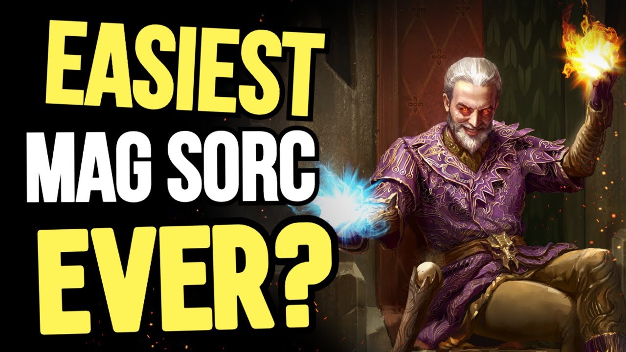 EASIEST Mag Sorc Build EVER? - SHOCK MASTER ⚡ - ESO Magicka Sorcerer Solo & Group DPS PVE Build
