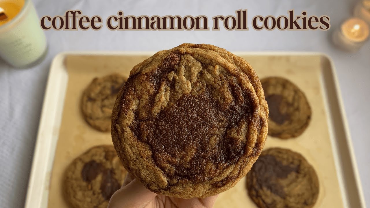Coffee Cinnamon Roll Cookies ♡ Bake With Me