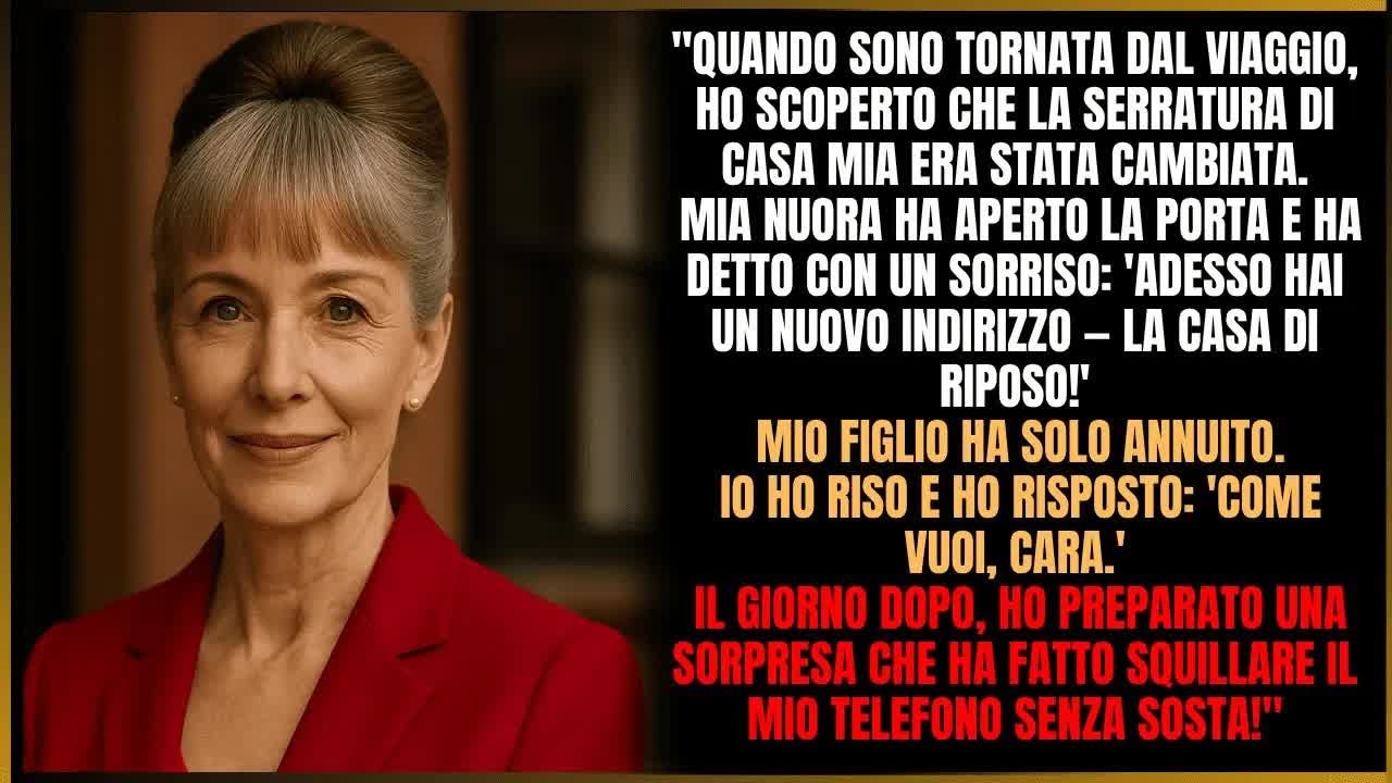 Tornata dal viaggio, trovai la serratura cambiata  Mia nuora aprì la porta e disse