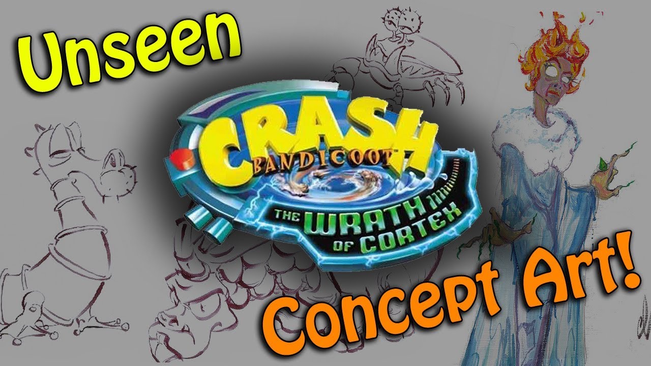 Crash Bandicoot - Unseen Concept Art, Villain and Original Title!