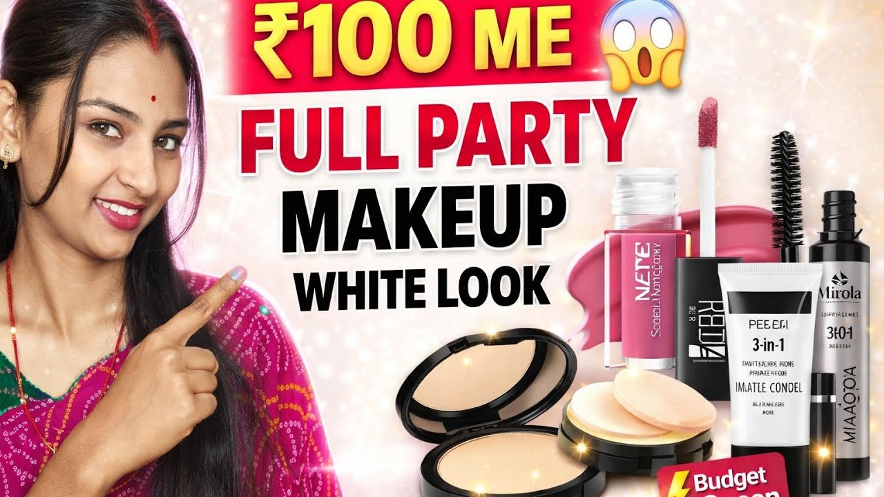 100₹ में Full Face Makeup 😱 | Budget Makeup Challenge##100RupeesMakeup#BudgetMakeup#ytshortsvideo 
