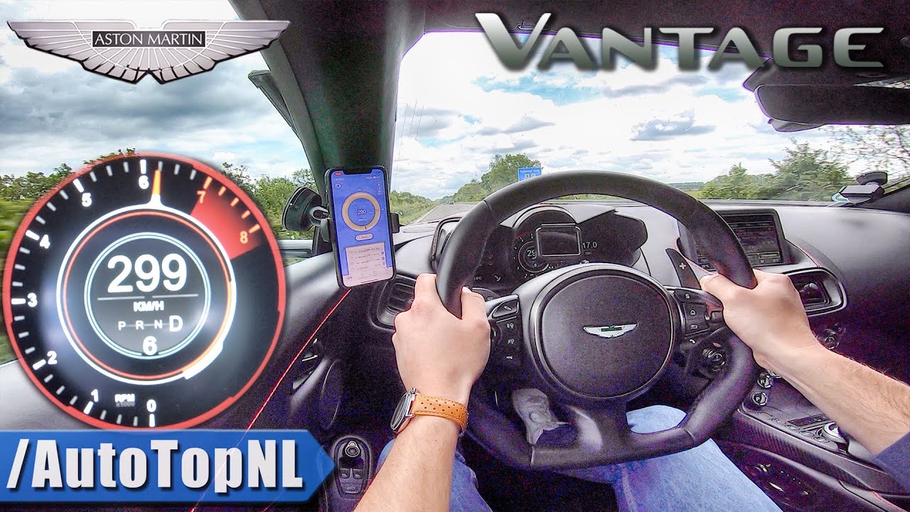 2020 ASTON MARTIN VANTAGE 299km/h on AUTOBAHN (NO SPEED LIMIT) by AutoTopNL