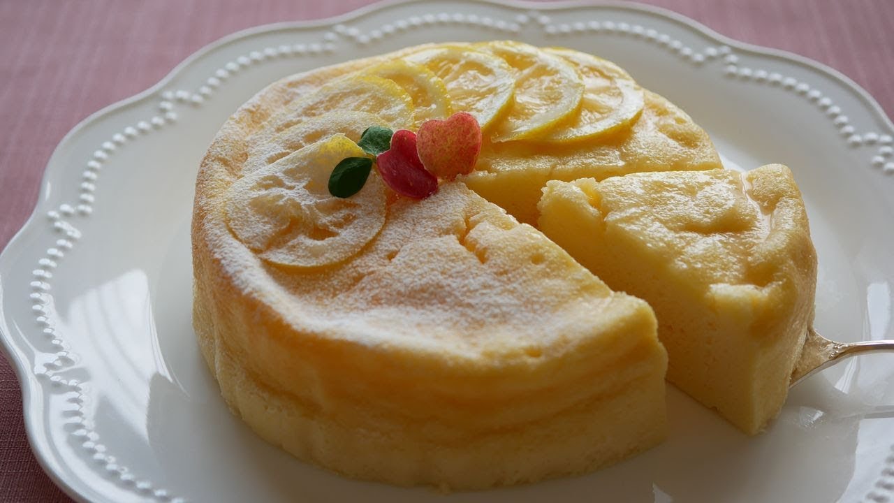 甘酸っぱくてしゅわしゅわ～最高♡レモンスフレチーズケーキ| Lemon Souffle Cheesecake