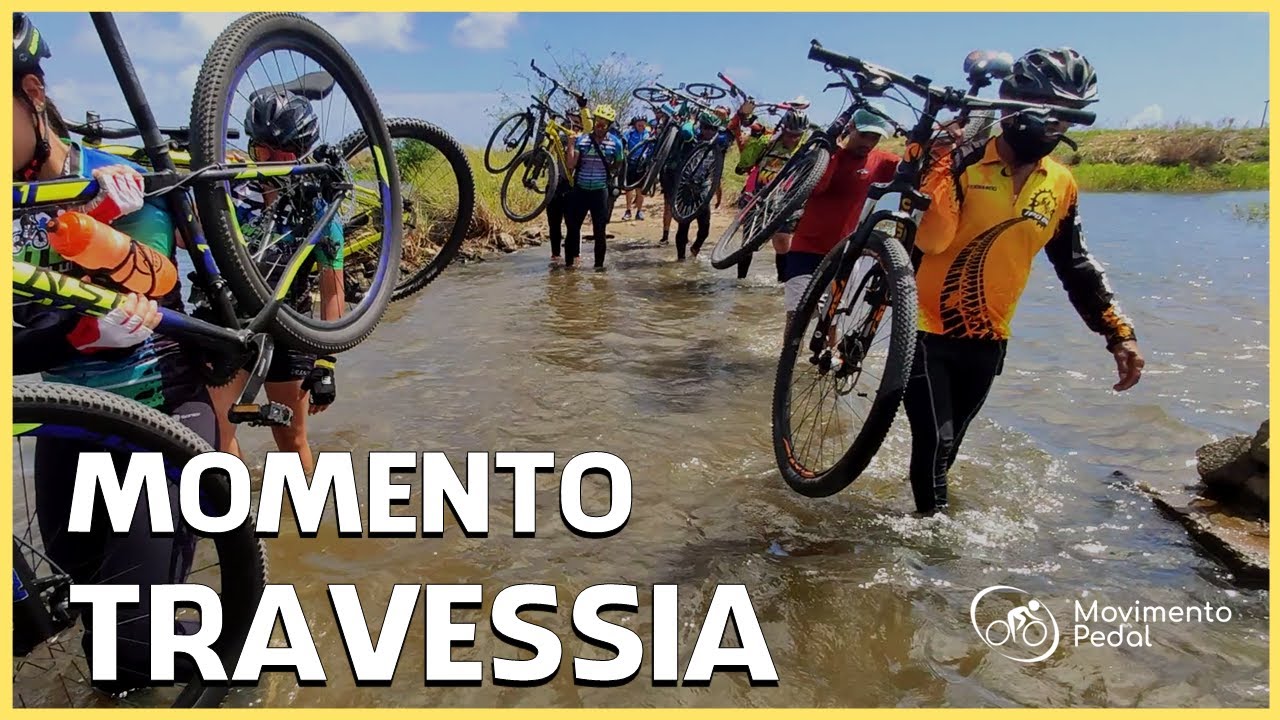 Momento travessia com bicicleta em Ipojuca | Movimento Pedal