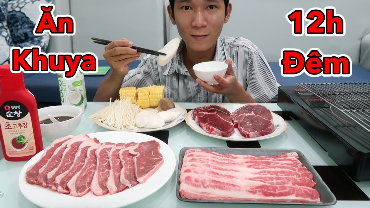 LamTV - Ăn Khuya 12 Giờ Đêm | Đại Tiệc Thịt Bò Nướng Mọng Nước - Mukbang VN