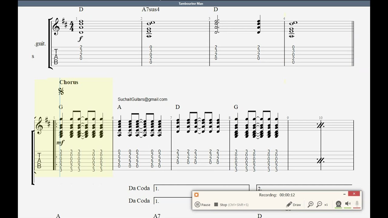Tambourine Man (backing track) - Trinity Guitar Grade 1 Rock n pop lesson