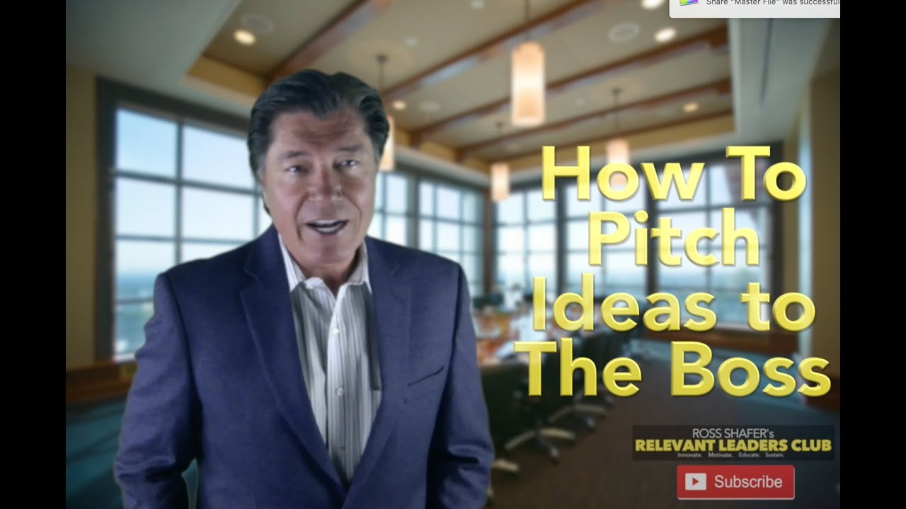 How to Pitch Your Big Ideas to the Boss - by Funny Keynote Speaker, | Ross Shafer
