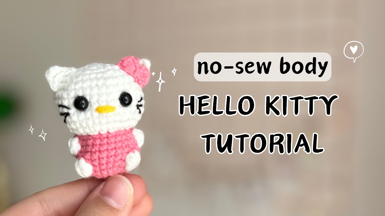 Амигуруми Хелло Китти | Как связать Hello Kitty крючком - Брелок.