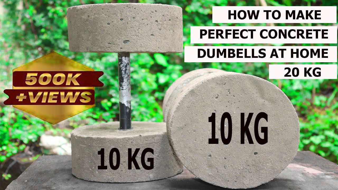 How to make perfect concrete Dumbells at home || Easy and Genius way || DIY gym idea | 20 kg weight