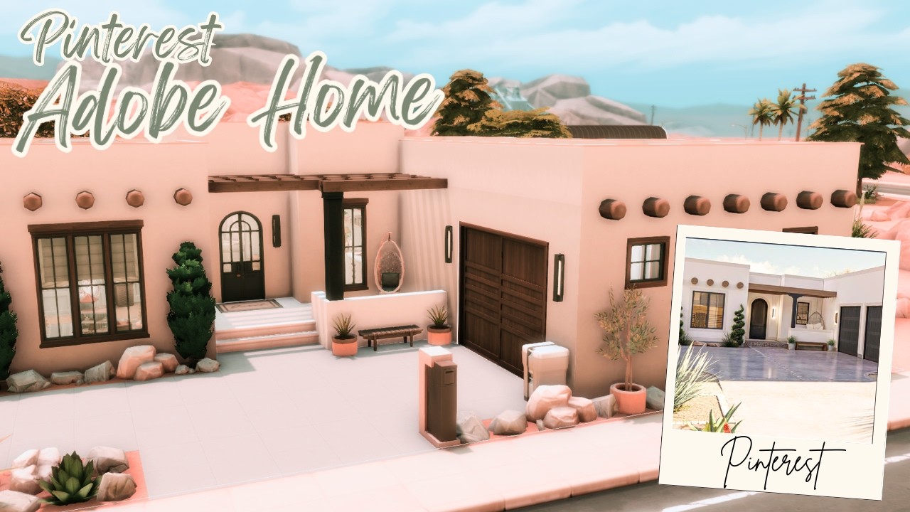 Дом семьи из дерева Адобе | Быстрая постройка в Sims 4 без пользовательского контента