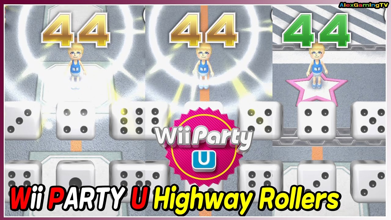 Wii Party U-Highway Rollers (Pavel vs Leonel vs Sophia vs Xixi) Expert CPU | AlexgamingTV