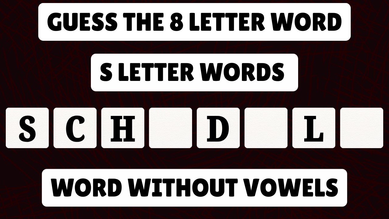 Guess the 8 Letter Word: Start with Letter S 🤔| Word Challenge