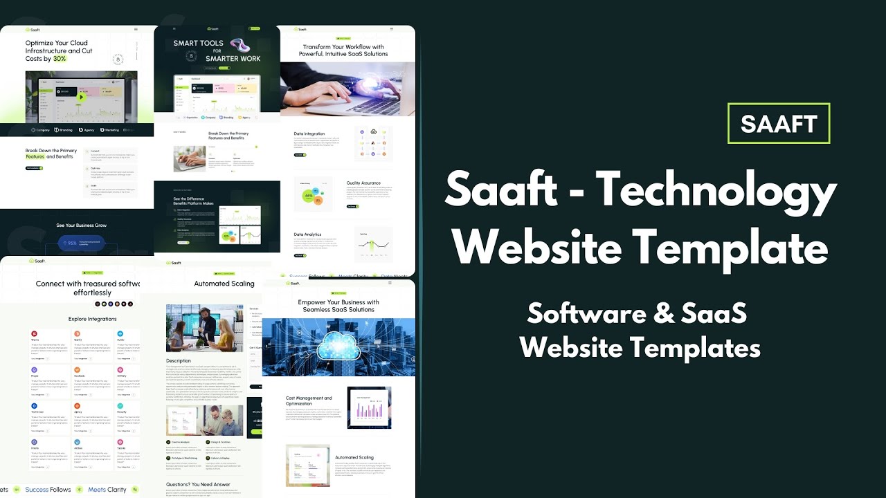 Saaft - Technology Website Template | Software & SaaS Website Templates