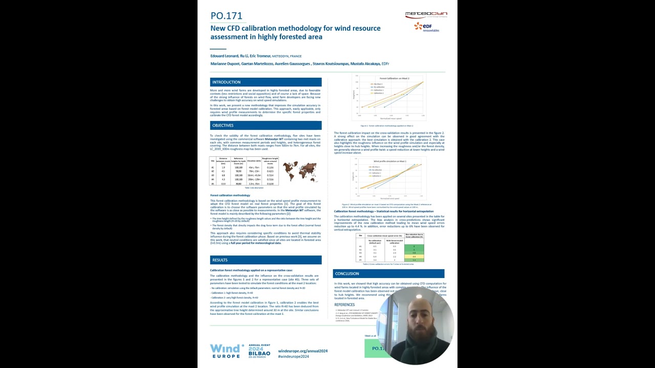 New CFD calibration methodology for Wind Resource Assessment in highly forested area - Poster