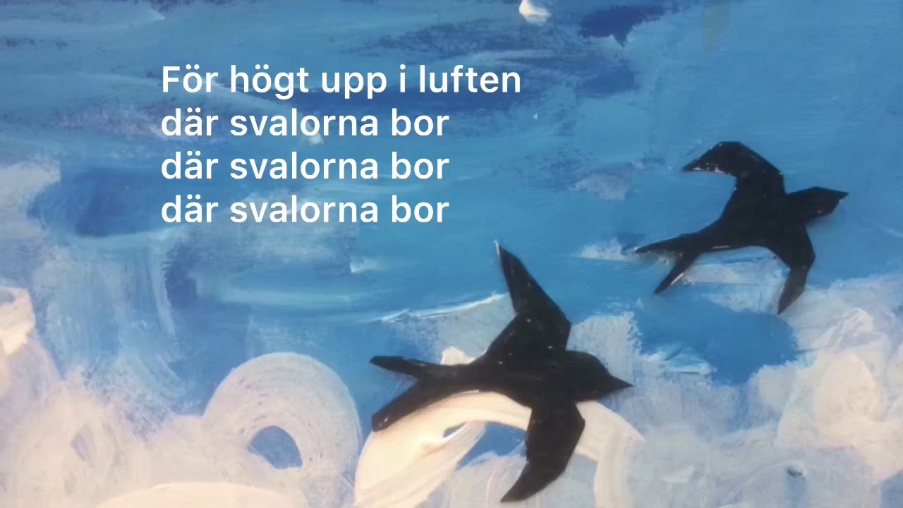 Barnsång: För högt upp i luften där svalorna bor (med text)