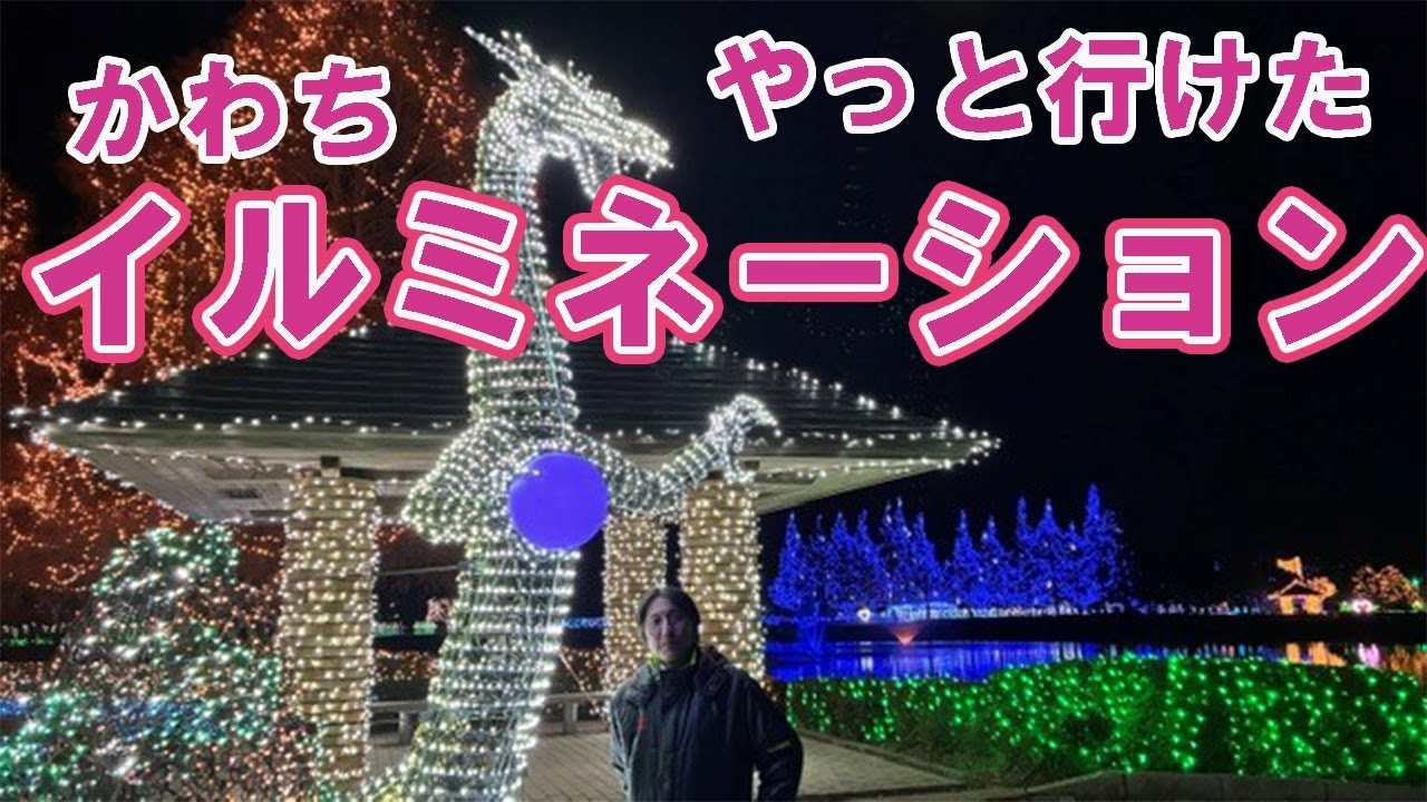 【初めて！夜の代表さんぽ】茨城県稲敷郡河内町へ！やっと見ることができたイルミネーション！