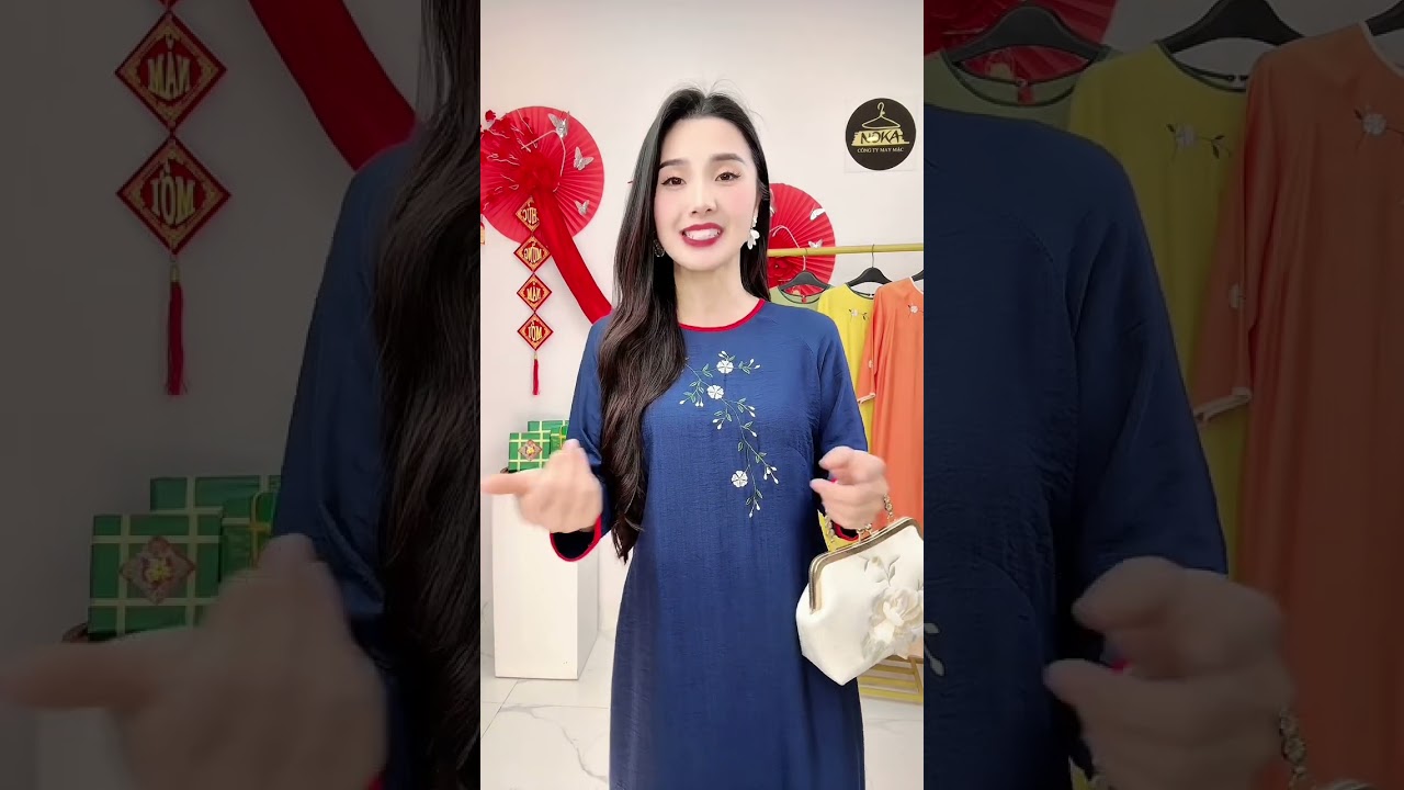 [255K/SET] ÁO DÀI ĐŨI TƠ THÊU HOA AD40 NOKA |Đặt hàng ☎️035.272.4567
