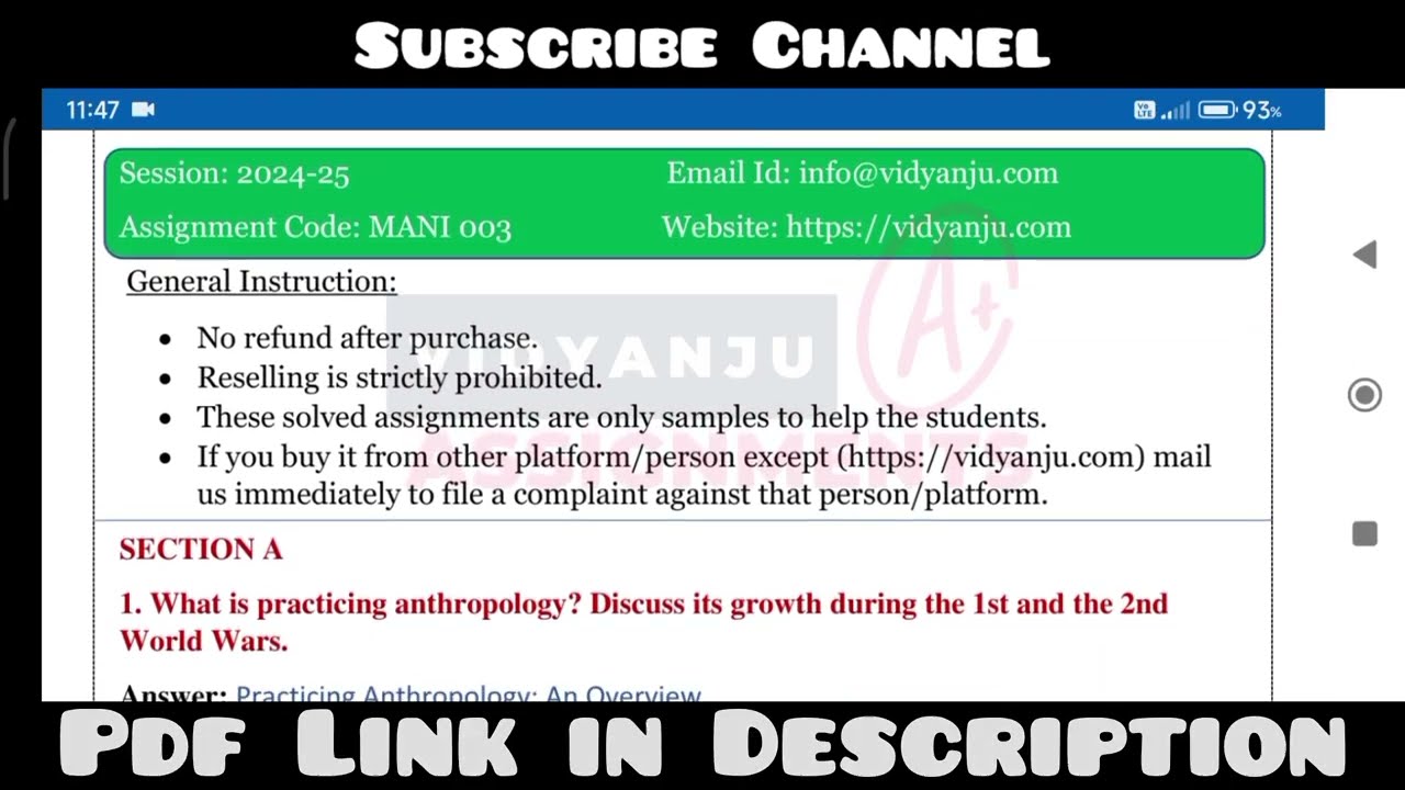 IGNOU MANI 003 Solved Assignment 2024-25