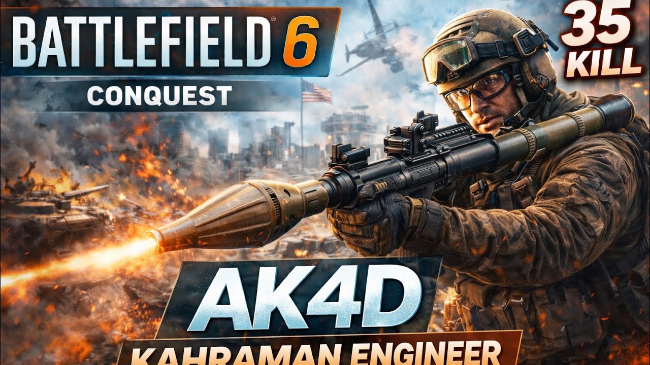 Battlefield 6 | Kahraman Engineer 30 Kill Aldı | AK4D | Conquest