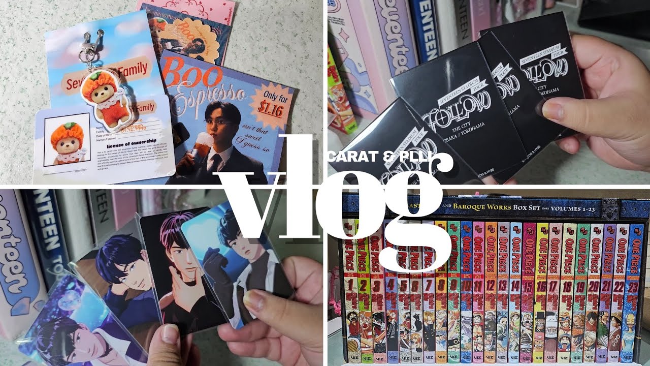 fangirl vlog #2 | unboxing my one piece box set, seventeen anik-aniks, and more!