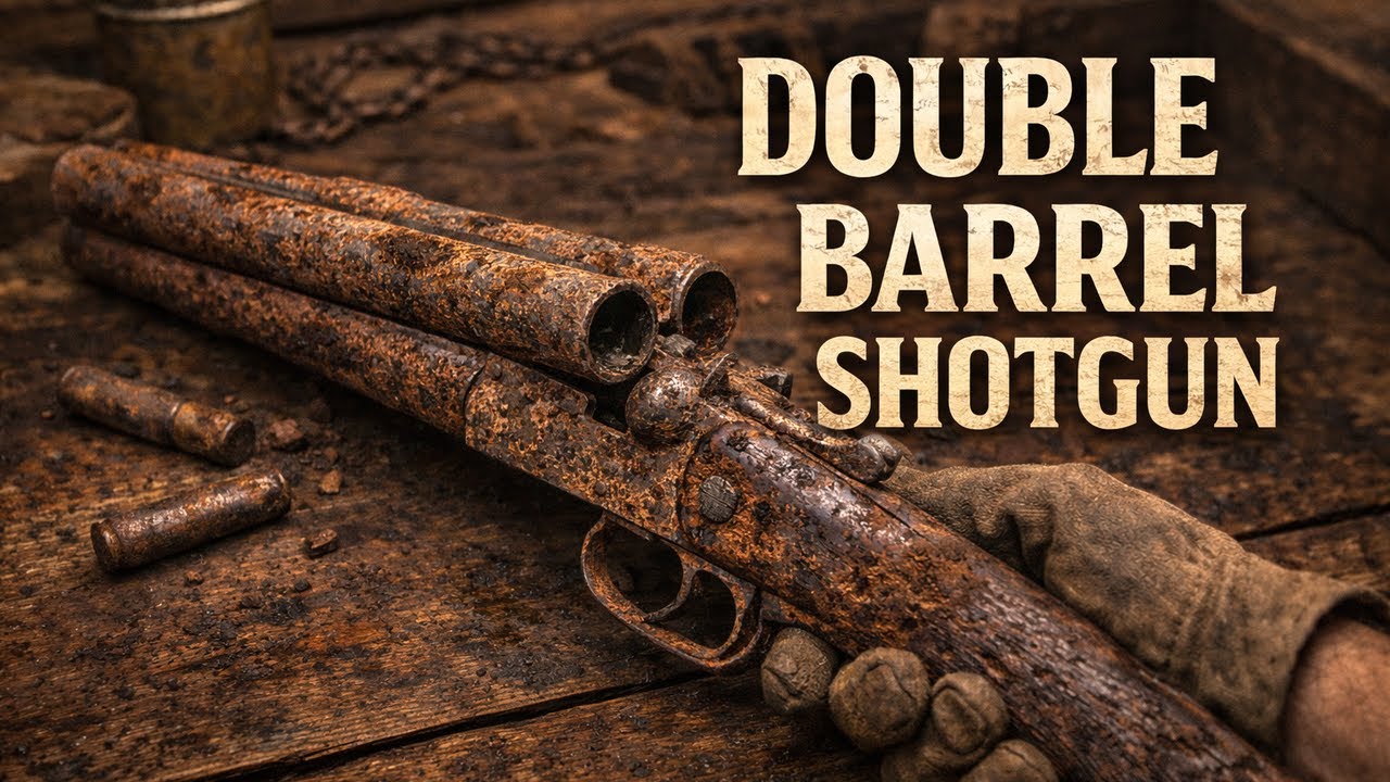 Vintage Double Barrel Shotgun — INSANE Restoration (Rust to Rare!)