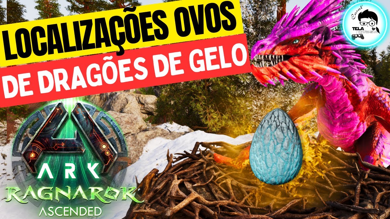 ARK RAGNAROK - LOCALIZAÇÕES NINHOS DE DRAGÕES DE GELO (ICE WYVERN) #ark #arksurvivalascended