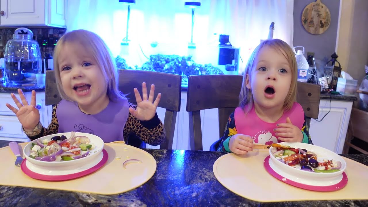 Twins try Greek salad