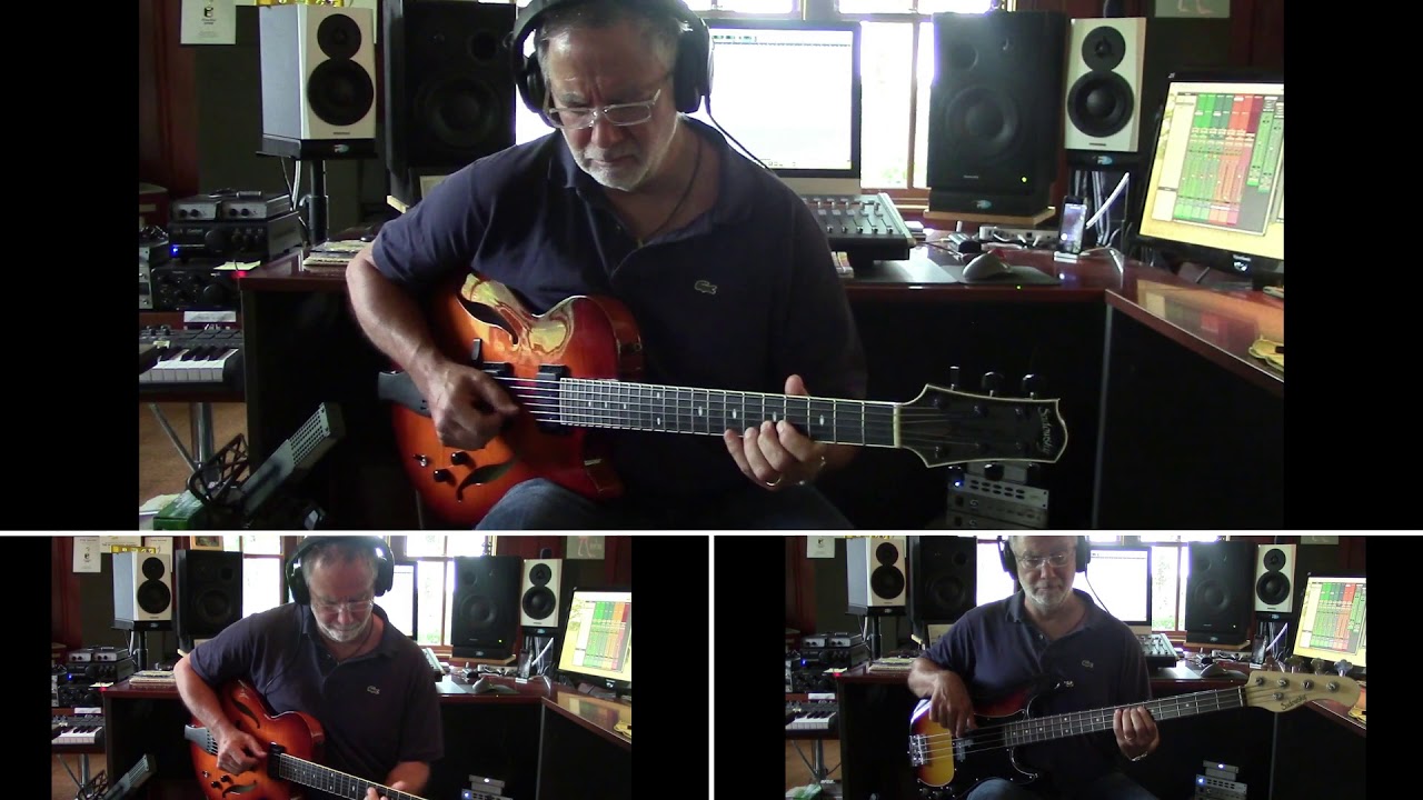 The Roger Sadwosky LS15 archtop and the Sadowsky p-bass