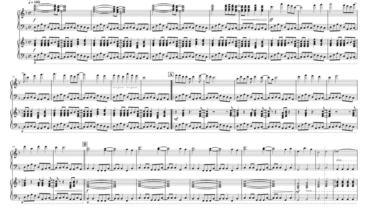 Piano Duet: Big Run - The Supreme 4WD Challenge (Stage 1 BGM)