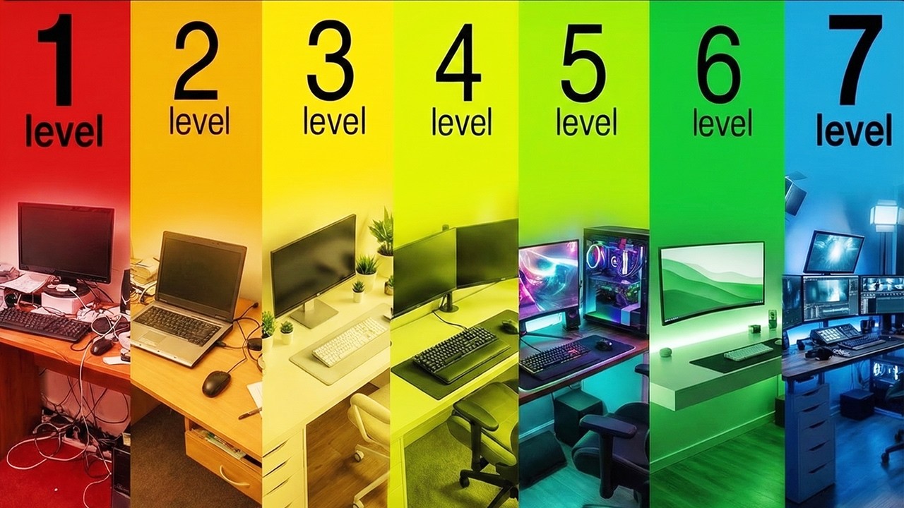 The 7 Levels of Desk Setups