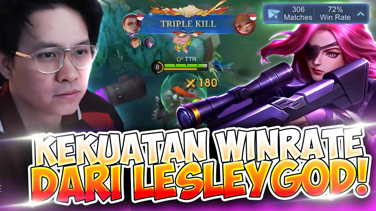 JAM TERBANG TERLALU TINGGI, MAIN LESLEY LINCAH GINI JEK  FULL OUTPLAY !! - Mobile Legends