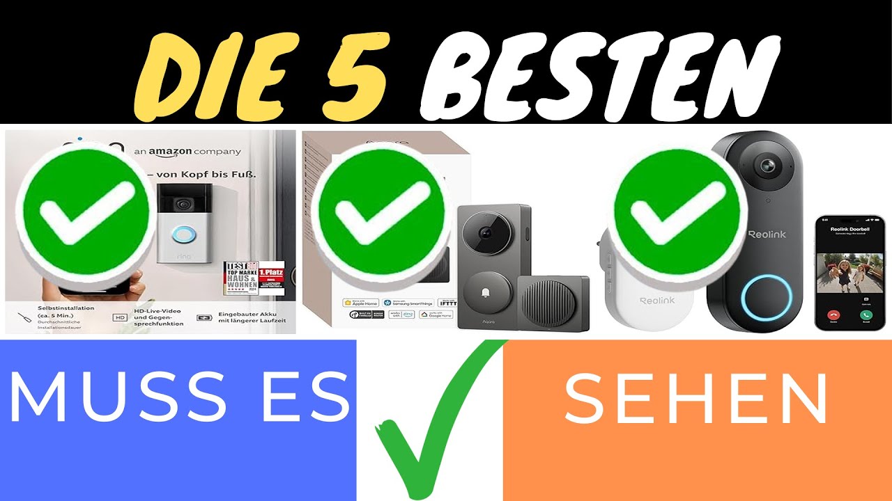 DIE BESTEN VIDEOTÜRKLINGELN 2025 📹🔔 | TOP 3 MIT 5GHZ WLAN FÜR SCHARFE BILDER!