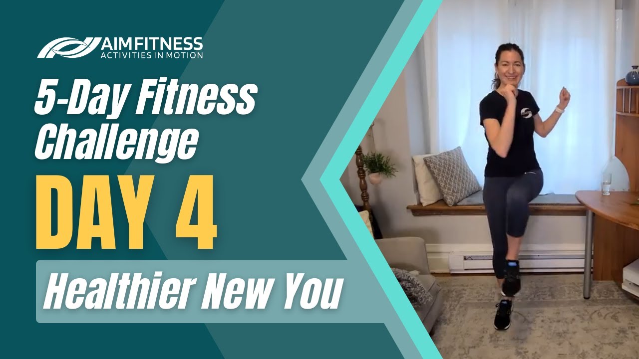 { DAY 4 } The 5-Day Fitness Challenge | Healthier New You | Cardio HIIT | Adults 50+