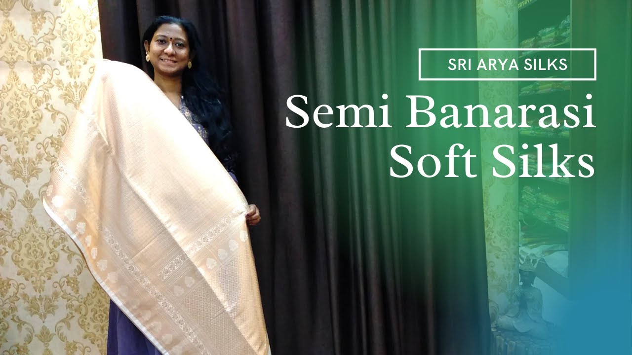 Semi Banarasi Soft Silk Sarees (Light Weight) - Sri Arya Silks