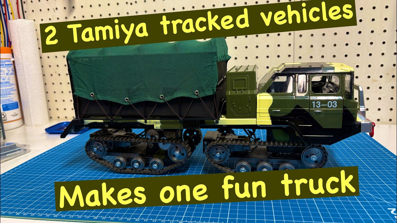 Toy to RC conversion dual Tamiya tracked vehicle and some WPL