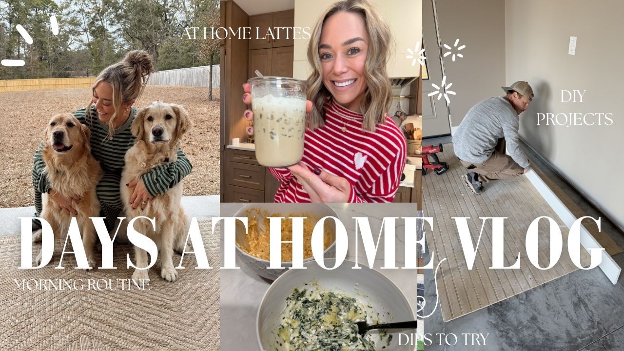 DAYS AT HOME: lots of home projects, easy dips and recipes to try, grocery haul, decluttering!
