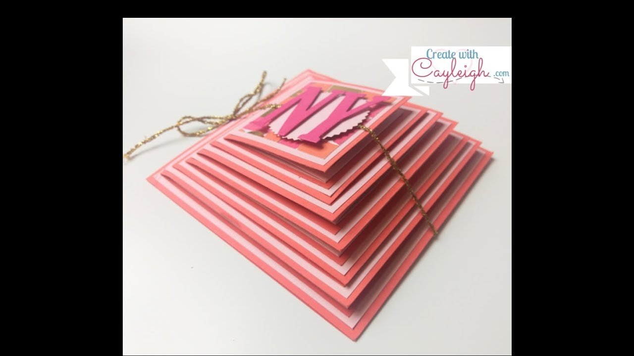 WOW Card- How to make a homemade Pyramid Card-perfect for a gift or scrapbooking