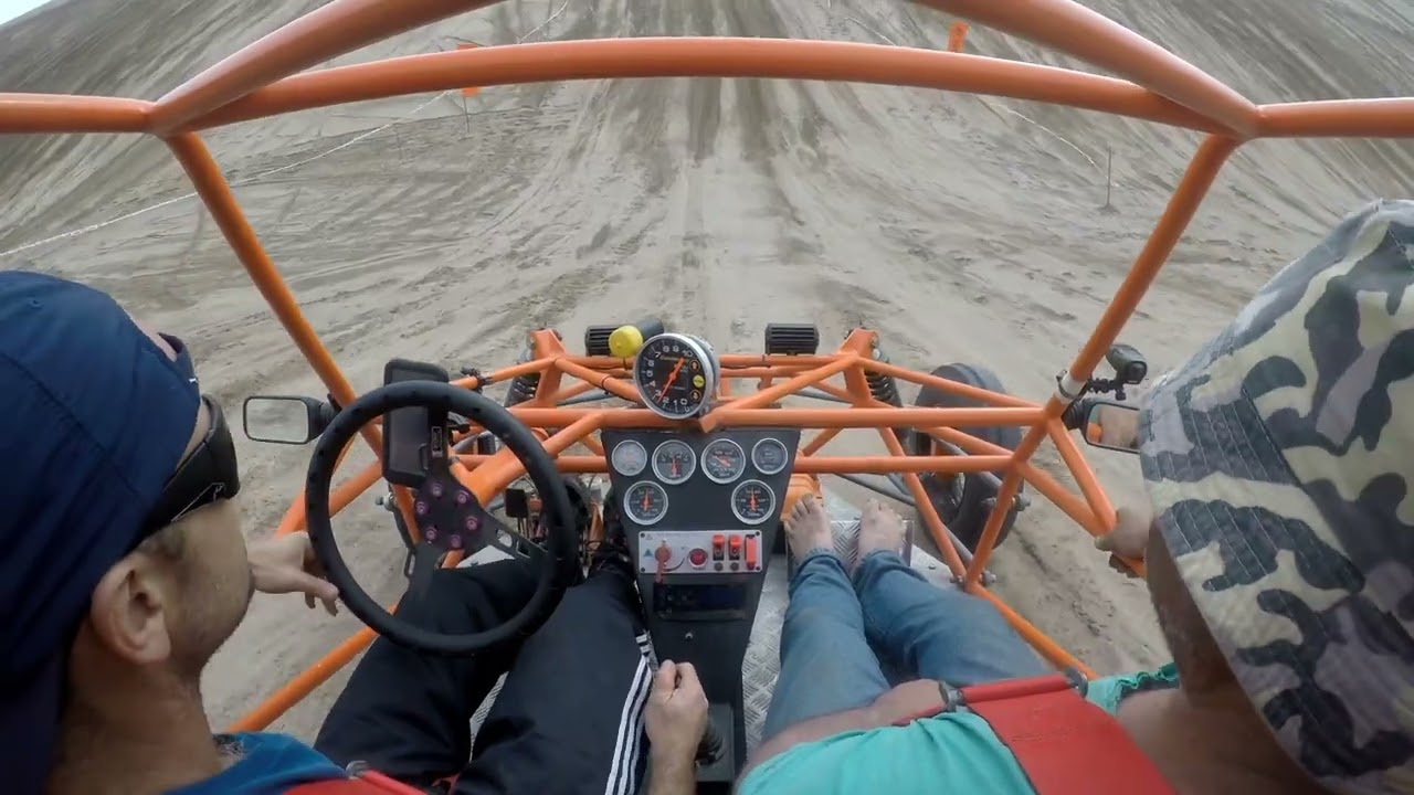 onboard necochea trepando el medano blanco desde el borde, con buggi 1.8 t gacel made in qqn
