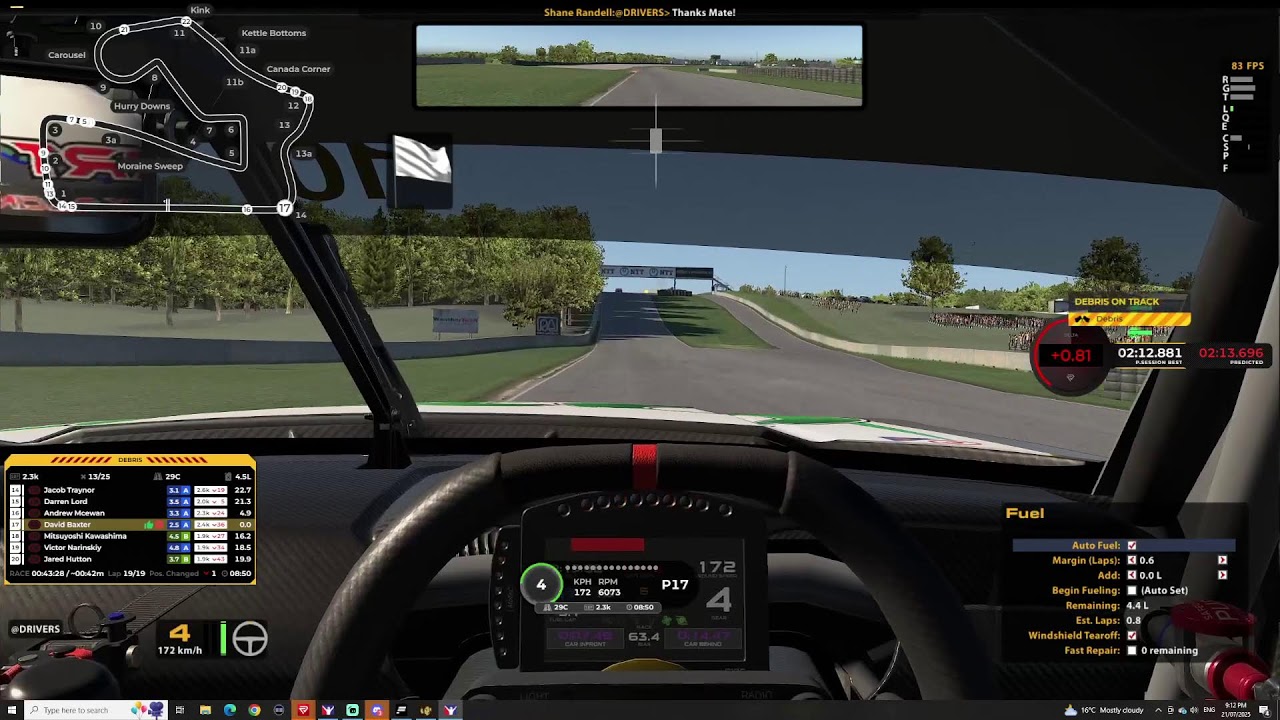 iRACING  MONDAY NIGHT V8 SUPERCARS @ ROAD AMERICA