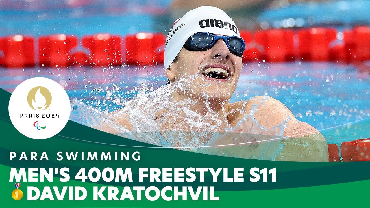 🇨🇿 David Kratochvil Leads the Men's 400m Freestyle S11| Para Swimming - Paris 2024 Paralympics