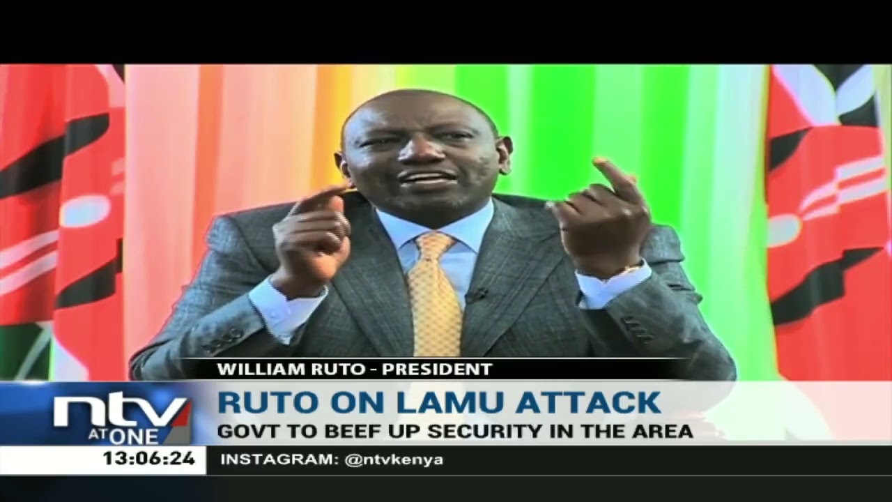 President William Ruto promises to secure Lamu County from persistant Al Shabaab attacks